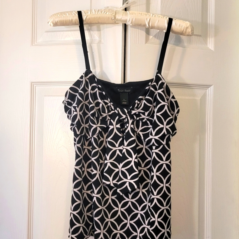 WHBM black and white top!